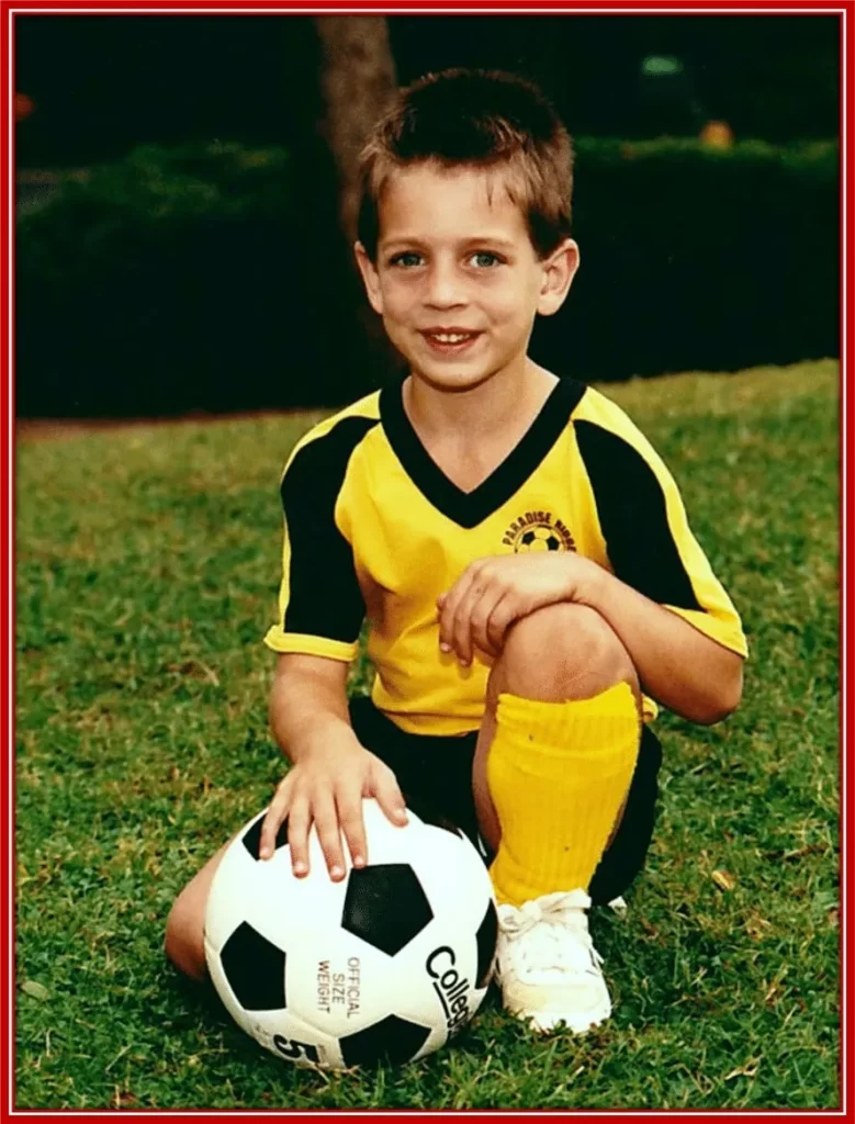 A childhood photo of Aaron Rodgers.