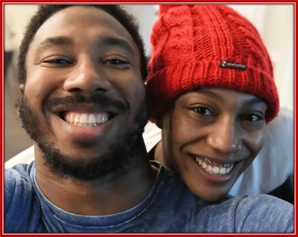 The cheerful faces of Myles Garrett with his older sister, Brea.
