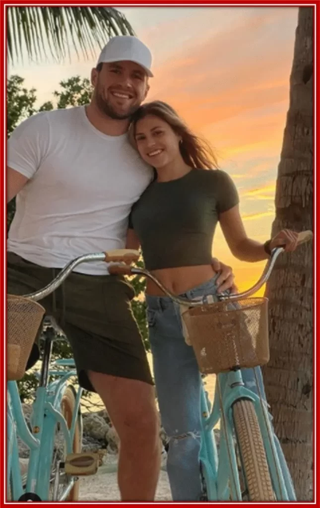 TJ, on a cycling spree with the love of his life, Dani.