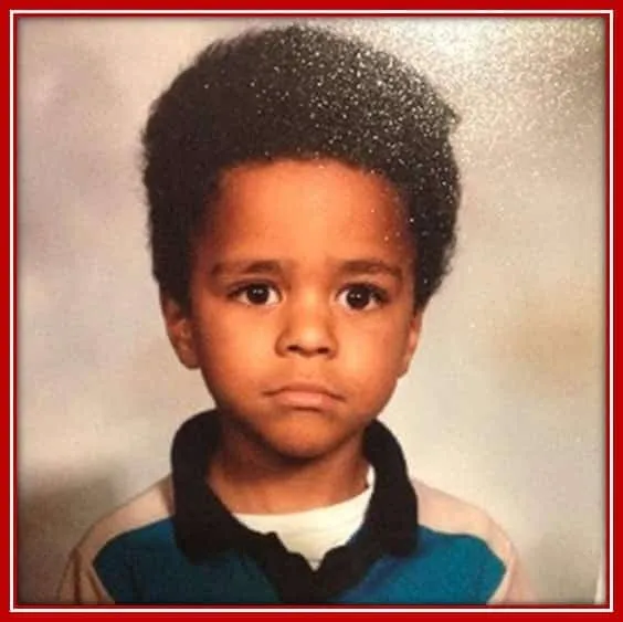 The Priceless Childhood Photo J. Cole With his Beautiful Inquisitive Eyes Shining Bright.