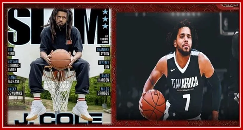 J. Cole on frontage Slam Magazine and in the Patriot Team in Rwanda.
