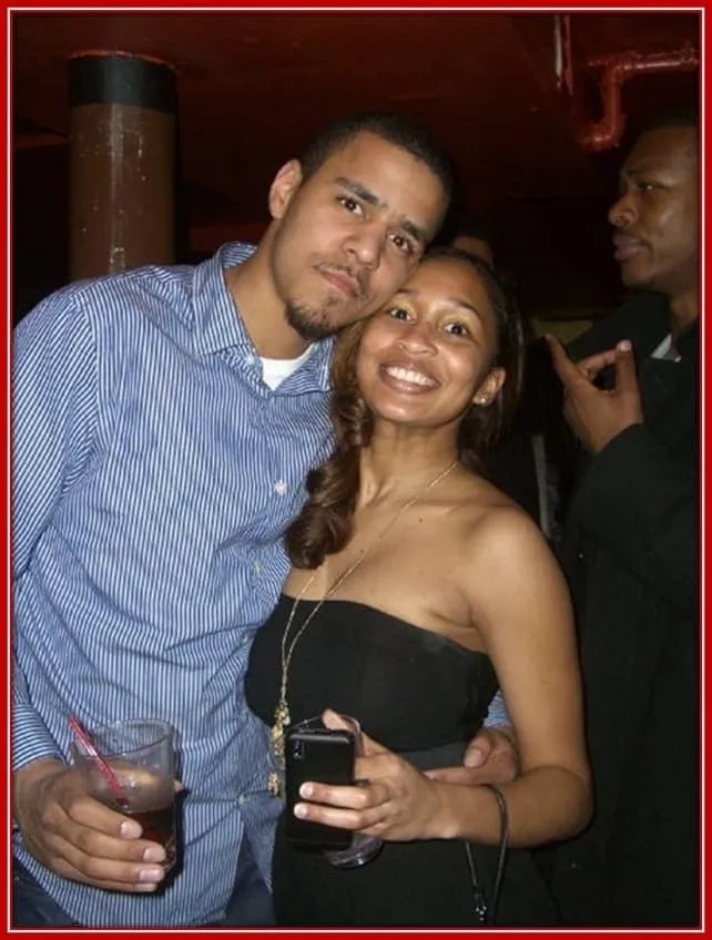 Melissa Heholt and J. Cole Looking Adorable in one of Their Loved Up Moments in a Party.