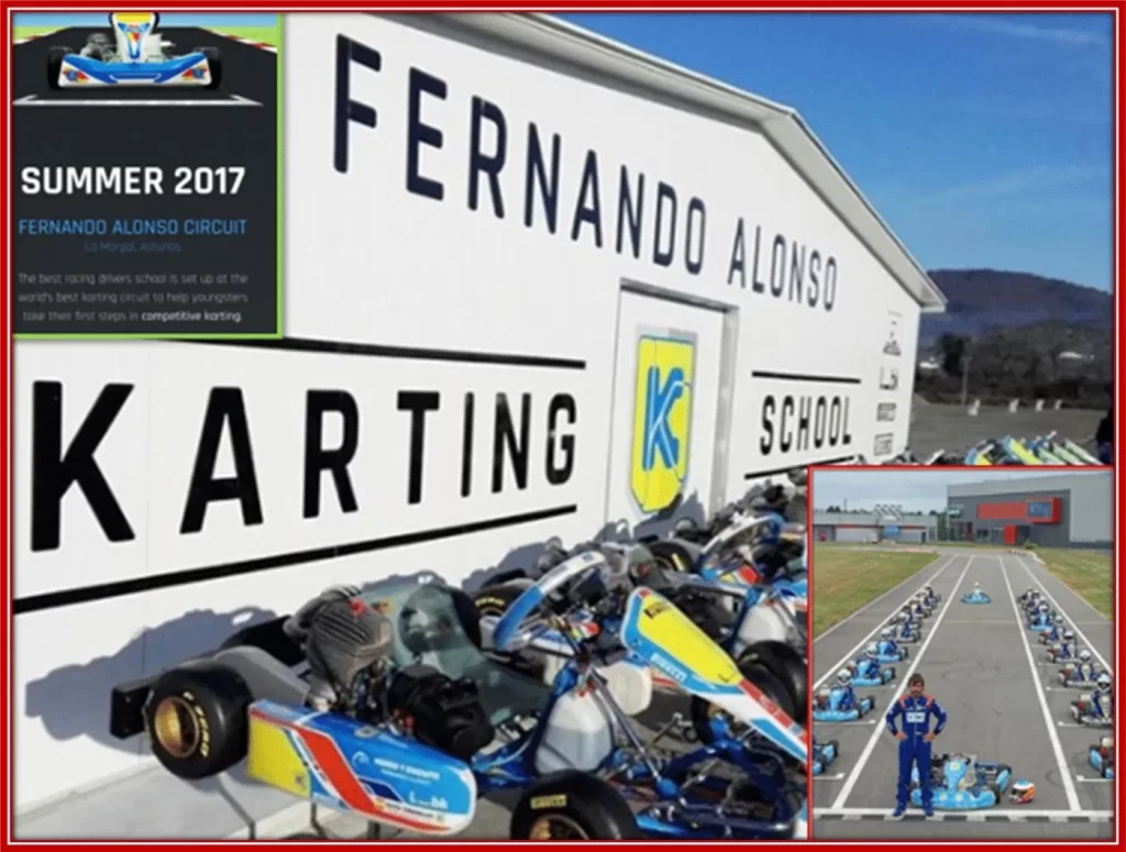 Fernando Alonso also owns a karting institution, where he nurtures young racing talents.