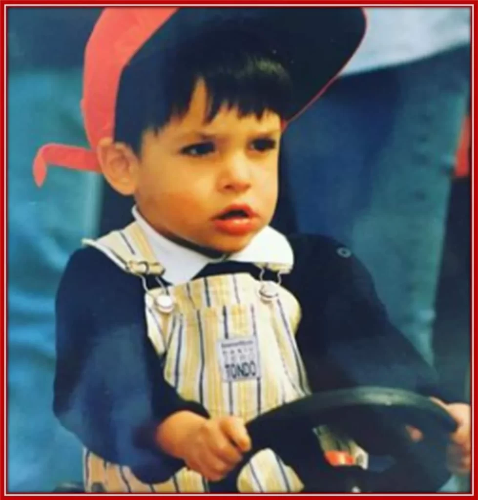 Carlos Sainz, at 2 with his first powered car.
