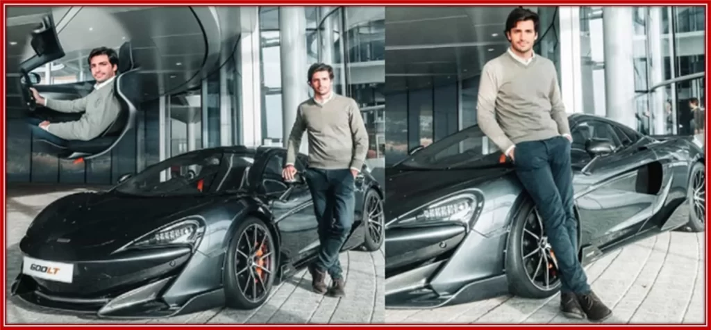 Sainz's earnings afford him a $240,000 McLaren 600LT.
