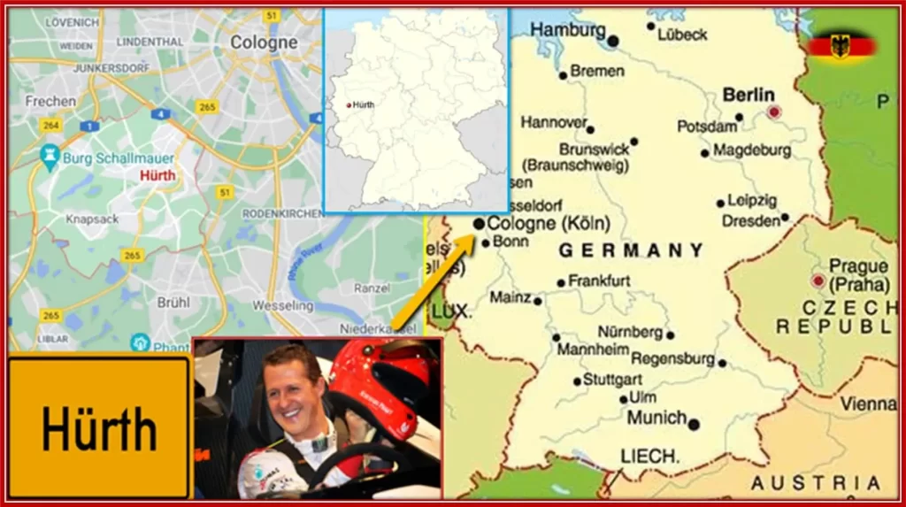 A photographic representation of Michael Schumacher's family roots.