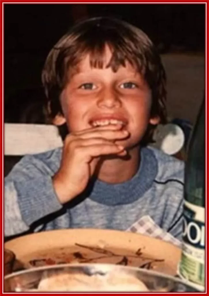 A beautiful childhood photo of Michael Schumacher.