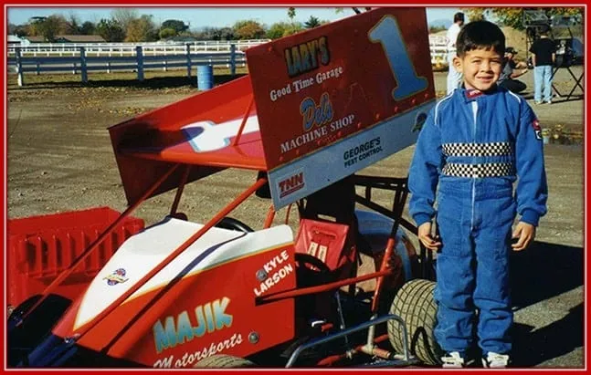 Kyle Larson's First Race in Go-karts, at Seven Years of age.