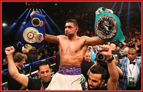 Amir Becomes the Triple Welterweight Champion After the Fight With Luis.