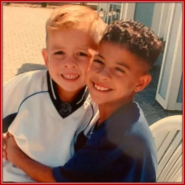 The Childhood Photo of Austin With his Younger Brother, Landon Mcbroom.