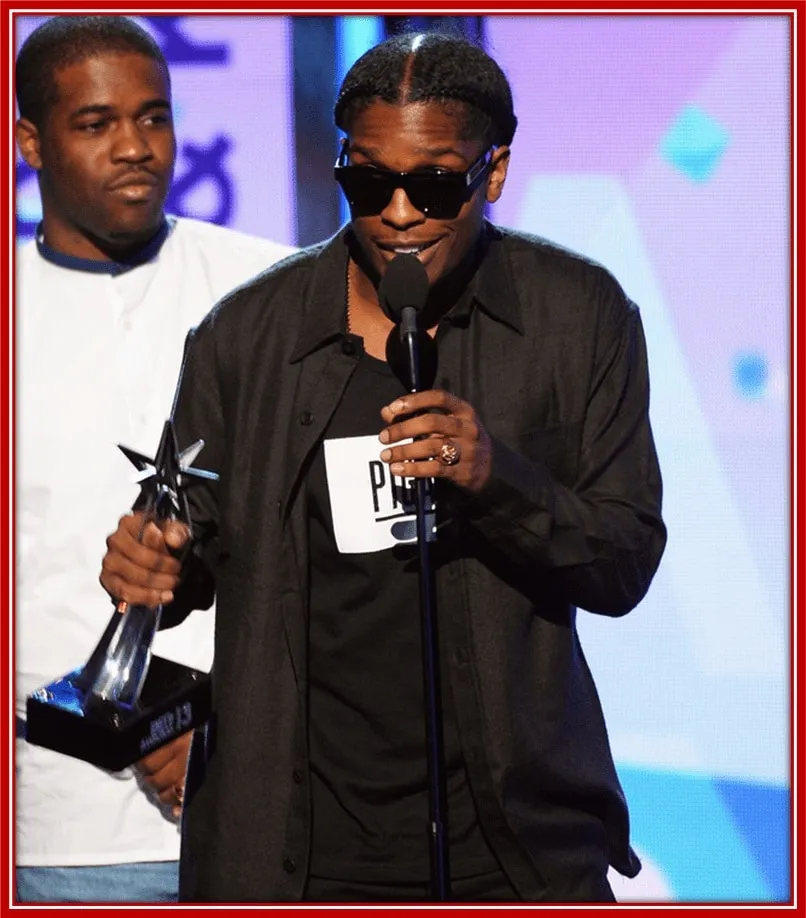 The Rap Sensation at an Award at the BET Hip Hop Awards.