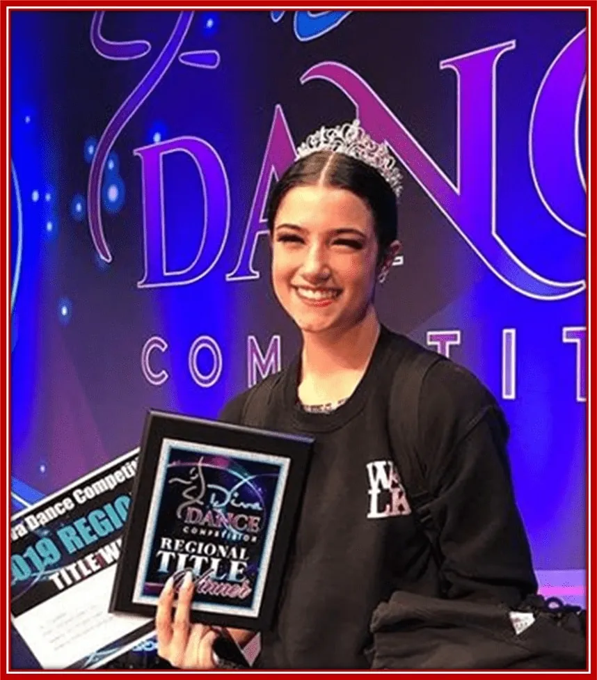 Charli D'Amelio emerging winner at one of her competition dance.