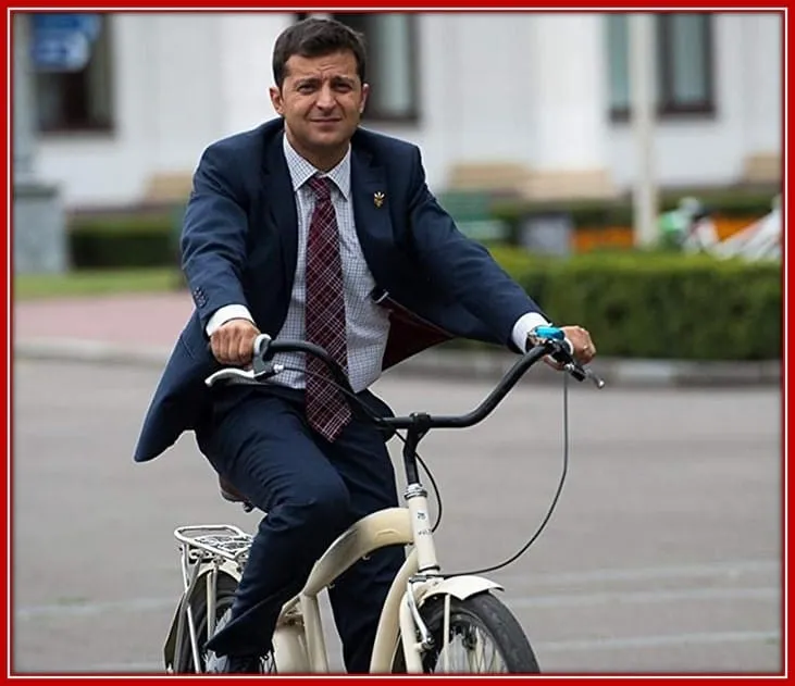 President Zelenskyy on Riding his Bicycle
