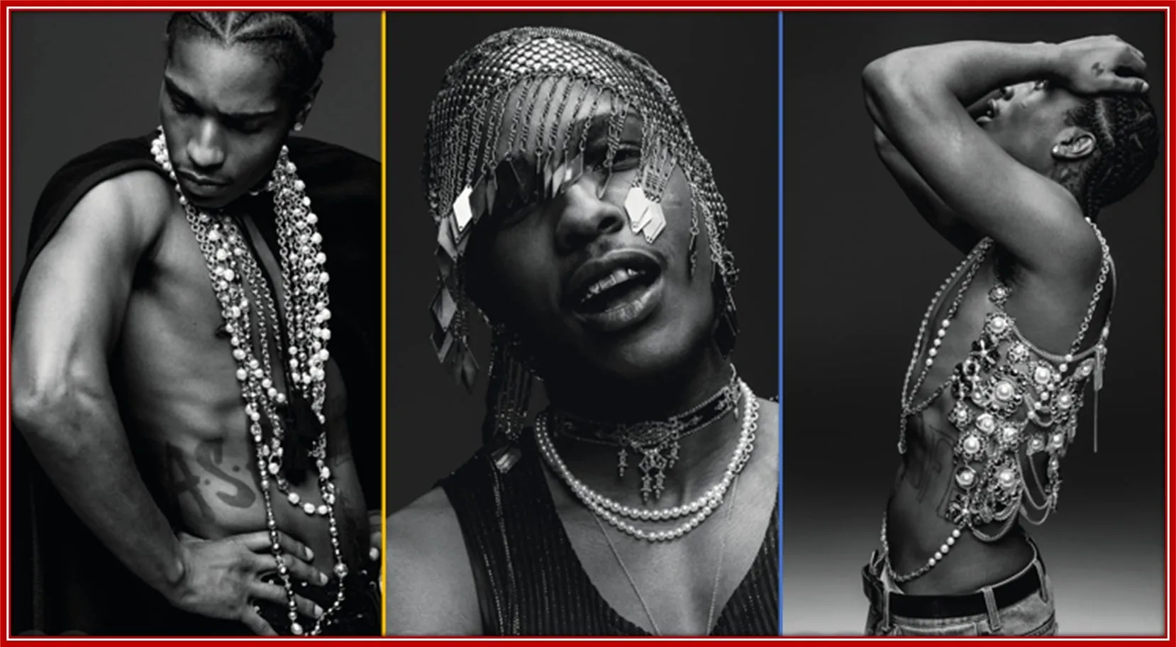 ASAP Rocky, demonstrating that men can have fun with jewellery.