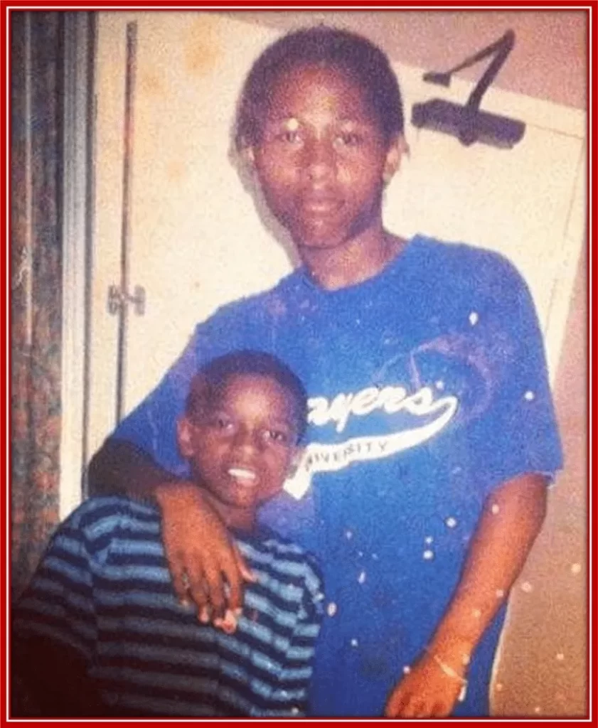 An old photo of Rocky's older brother and young ASAP Rocky, himself.