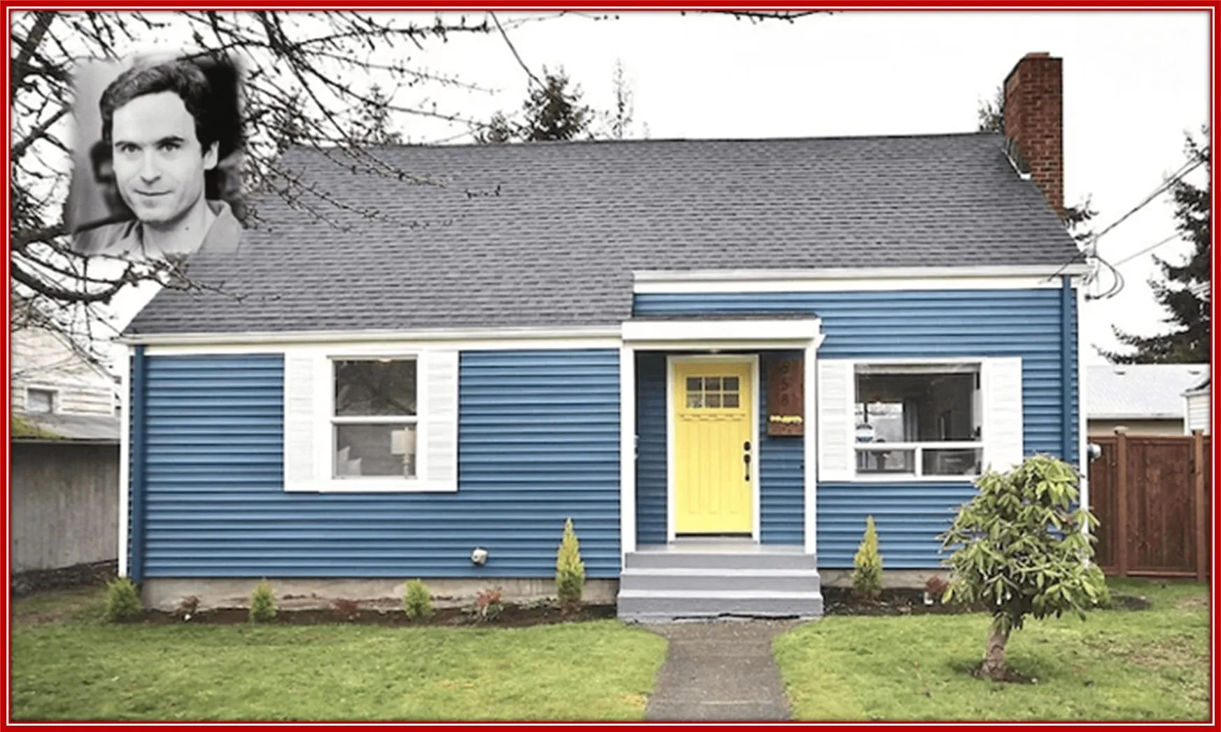 The $334,719 worth-baby blue home was Ted Bundy's residence.