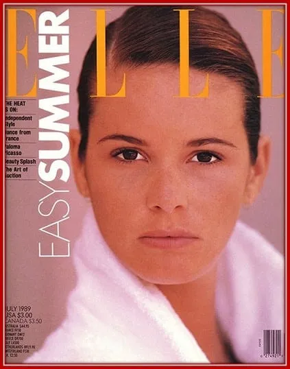 Elle MacPherson's younger years on the Elle Magazine.