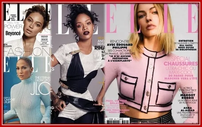 The Various Cover of Elle Magazine.