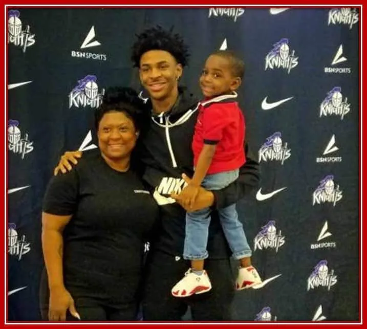 Ja Morant With his Mother, Jamie Morant, who was Once a Sports Athlete in Baseball and Basketball.