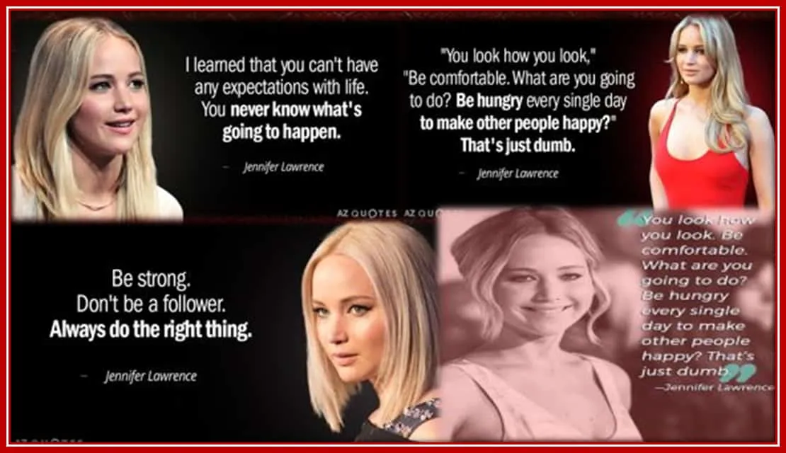 Behold Some of Jennifer Lawrence's Quotes she Drops for the World to be Encouraged.