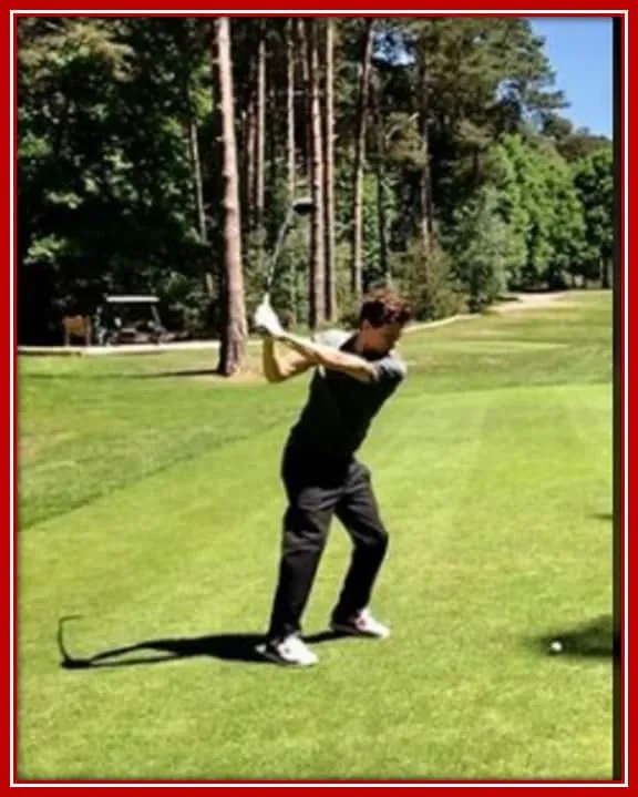 Tom Holland enjoying one of his favorite sports (golf)
