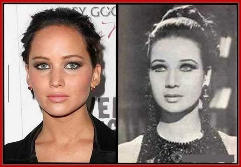 Behold Jennifer Lawrence and Zubaida Ahmed Tharwat. They are Both Actresses and Look so Much Like Sisters.