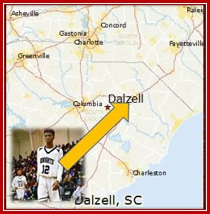 Behold the Birthplace of Ja Morant, in Dalzell, United States of America.