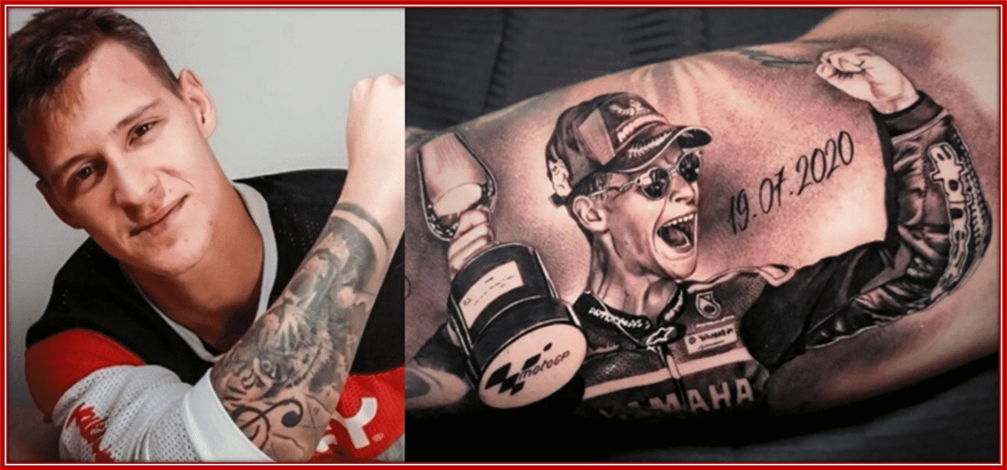 Quartararo immortalized his first victory with a tattoo.