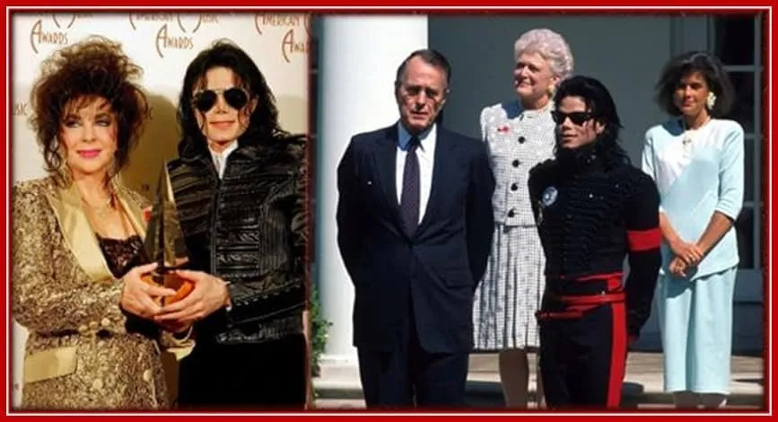 The Different Honours Bestowed on Michael Jackson by President George Bush and Elizabeth Taylor.