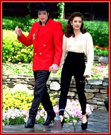 The Couple Michael and his First Wife Strolling Beautiful in his Massive Home.