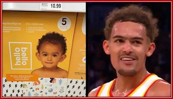 Meet the Baby on the Hello Diaper, a Lookalike of Trae Young.
