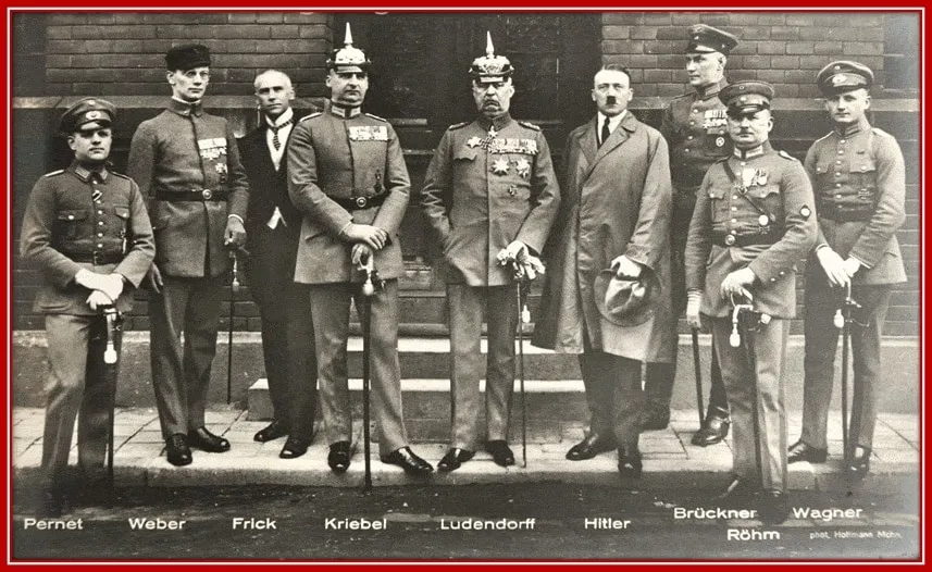 Members of the Beer Putsch Group With Hitler That Tried a Coup
