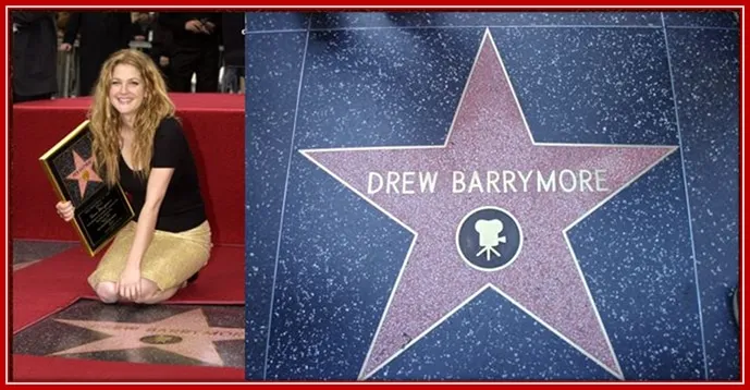 In 2004, Barrymore was Honoured With the Walk of the Fame, Star by Hollywood.