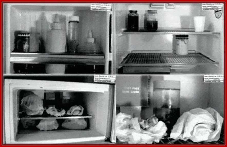 What the Inside of Jeffrey Dahmer's Fridge Looks like with so much Human flesh kept for consumption.