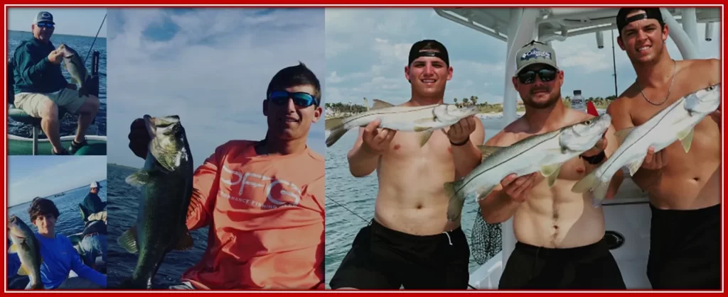 Austin Riley goes fishing with his family and friends.