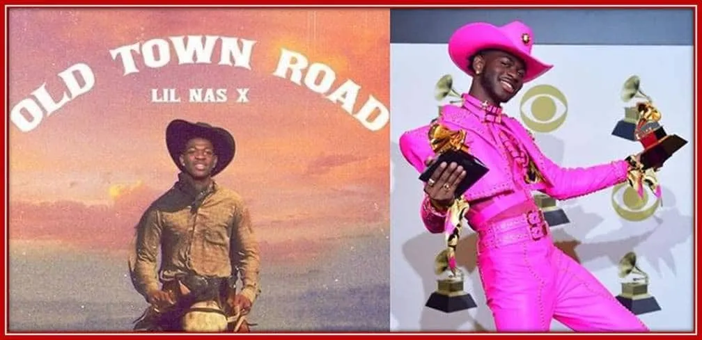 Behold Lil Nas X Grammy's 2022 for his song "Old Town Road".