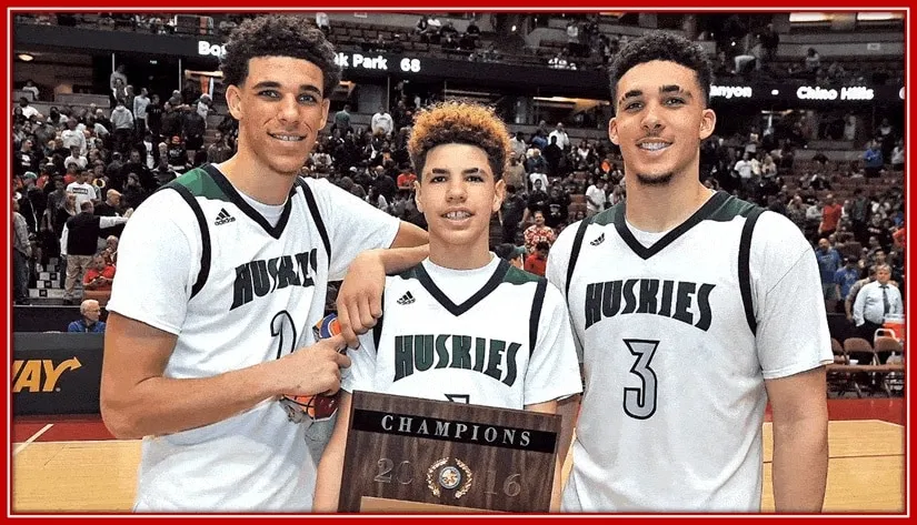 Behold the LaVar's Children on the Same Court in Chino Hills High School.