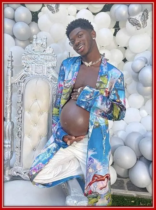 The Image made fans Wonder if Lil Nas X is pregnant.
