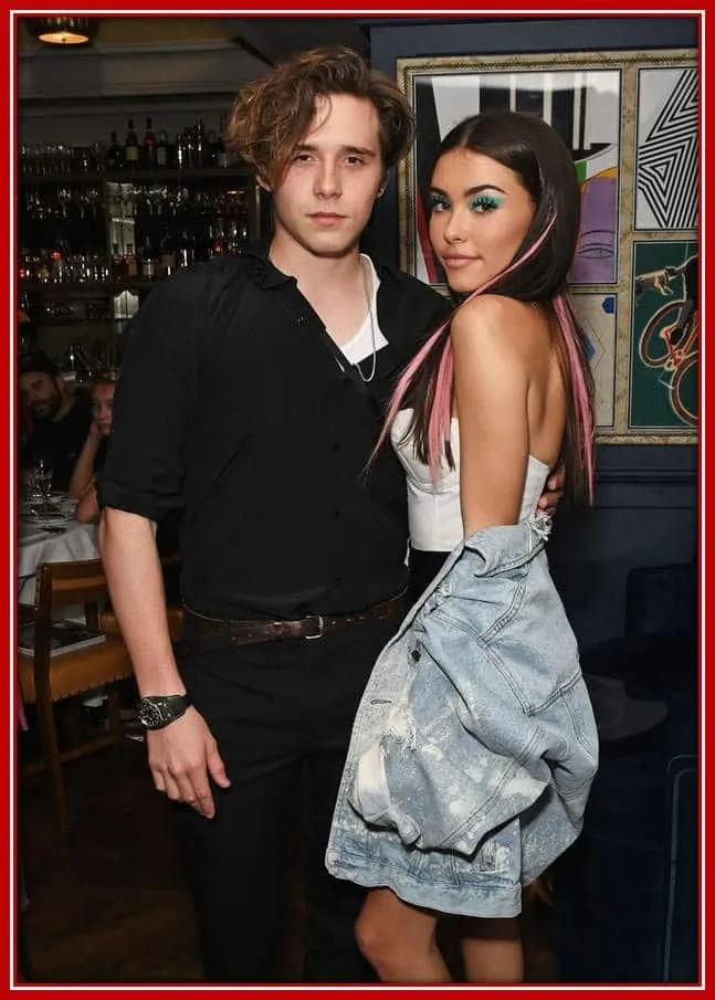 Brooklyn Beckham and Madison as they pose for the Camera.