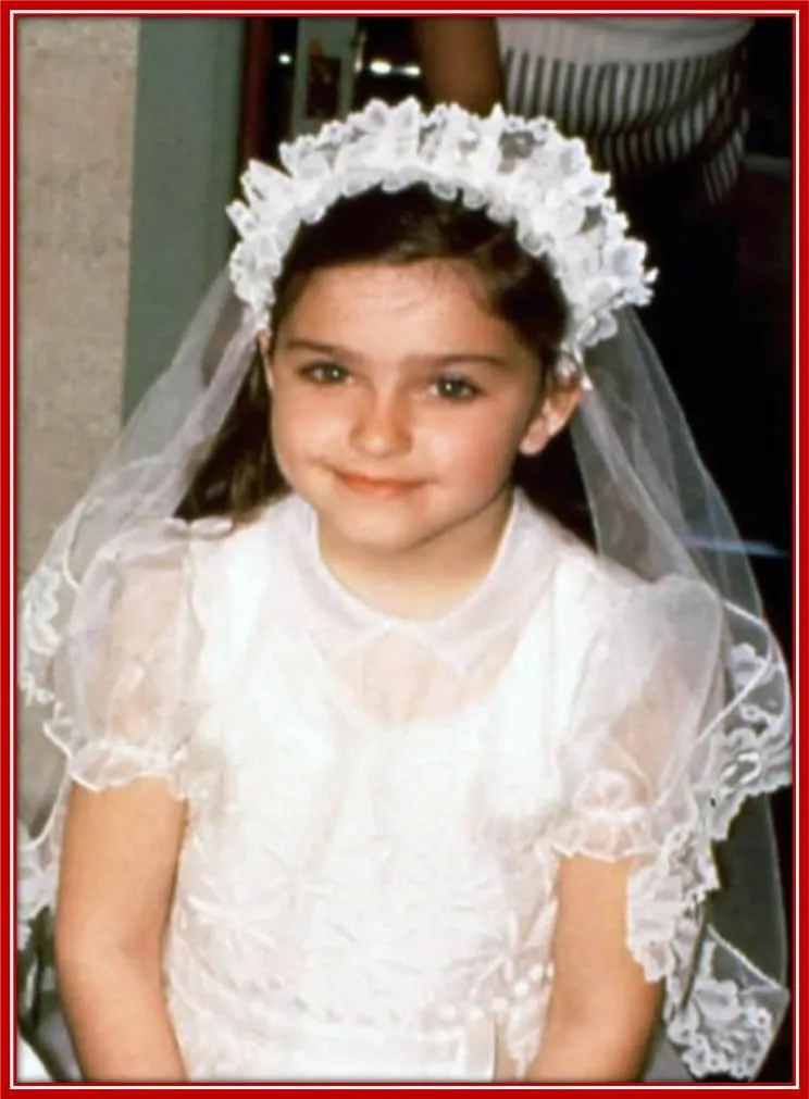 Behold Madonna Ciccone as a kid in her Early Childhood.