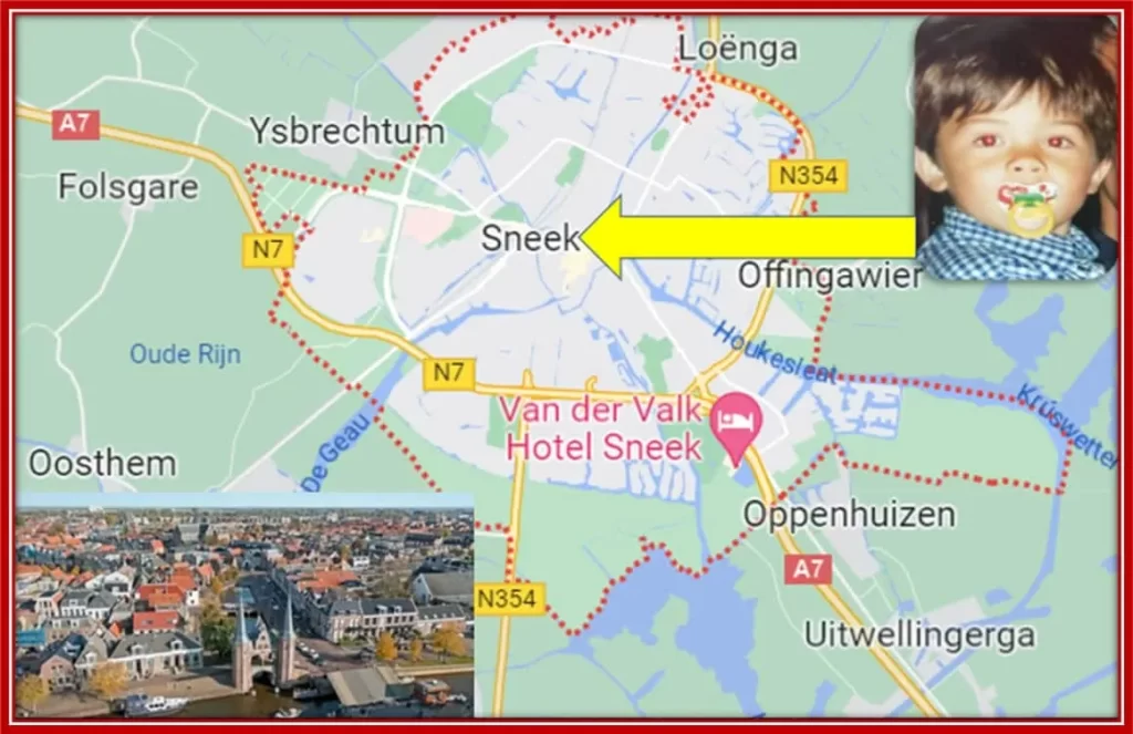 This map shows where Nyck de Vries was born